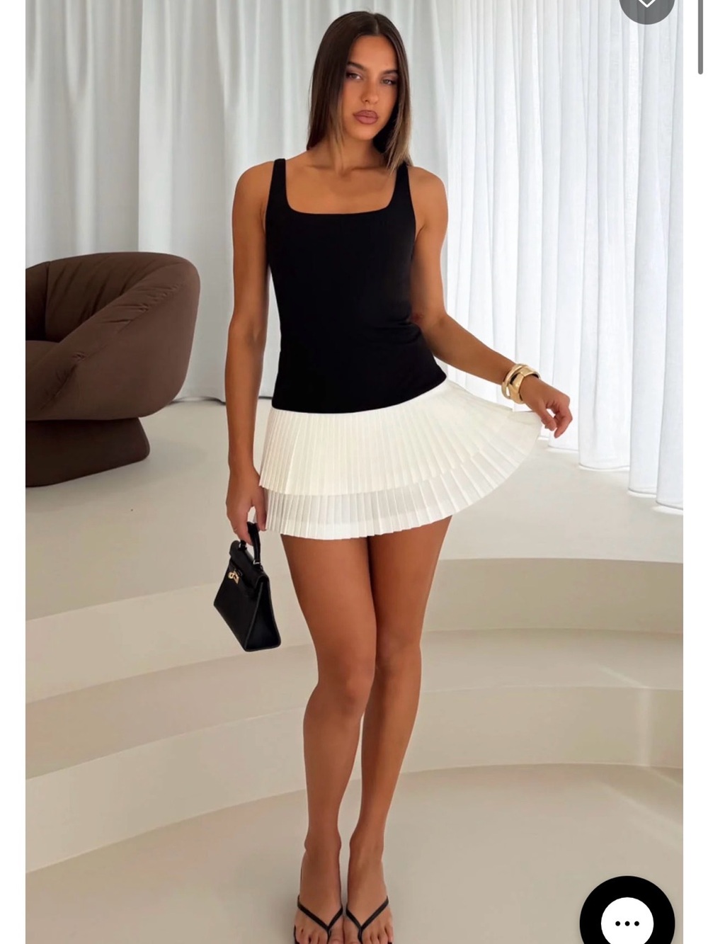 White Fox Boutique White Pleated Mini Skirt